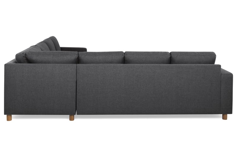 Crazy 6-personers Venstrevendt U-formet Large Hjørnesofa med Chaiselong i Stof - Mørkegrå - Møbler - Sofaer - Hjørnesofa - Hjørnesofa med chaiselong