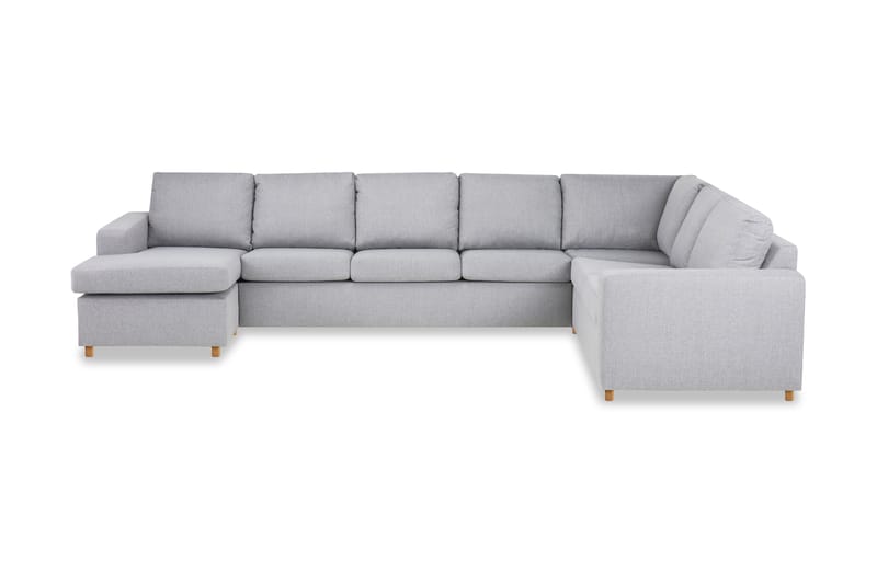 Crazy 6-personers Venstrevendt U-formet X-Large Hjørnesofa med Chaiselong i Stof - Grå - Møbler - Sofaer - Hjørnesofa - Hjørnesofa med chaiselong