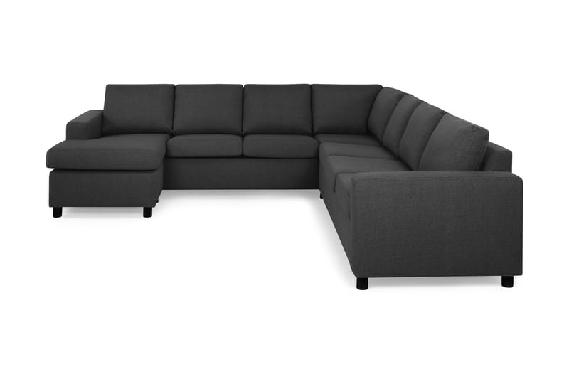 Crazy 6-personers Venstrevendt U-formet Large Hjørnesofa med Chaiselong i Stof - Antracit - Møbler - Sofaer - Hjørnesofa - Hjørnesofa med chaiselong