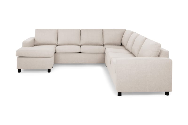 Crazy 6-personers Venstrevendt U-formet Large Hjørnesofa med Chaiselong i Stof - Beige - Møbler - Sofaer - Hjørnesofa