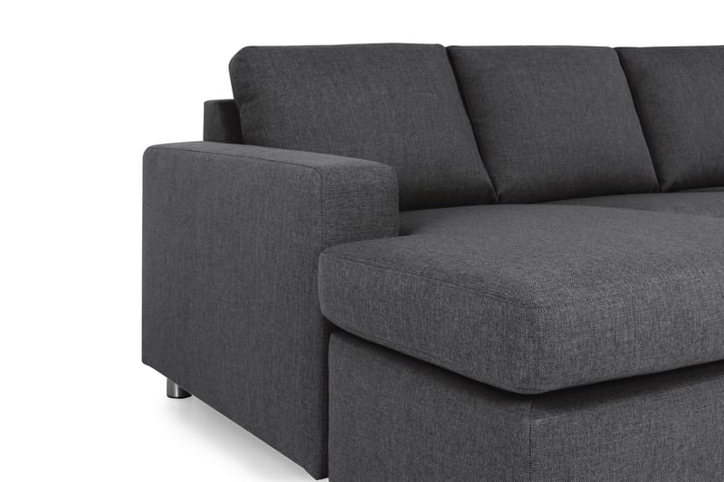 Crazy 6-personers Venstrevendt U-formet Large Hjørnesofa med Chaiselong i Stof - Mørkegrå - Møbler - Sofaer - Hjørnesofa - Hjørnesofa med chaiselong