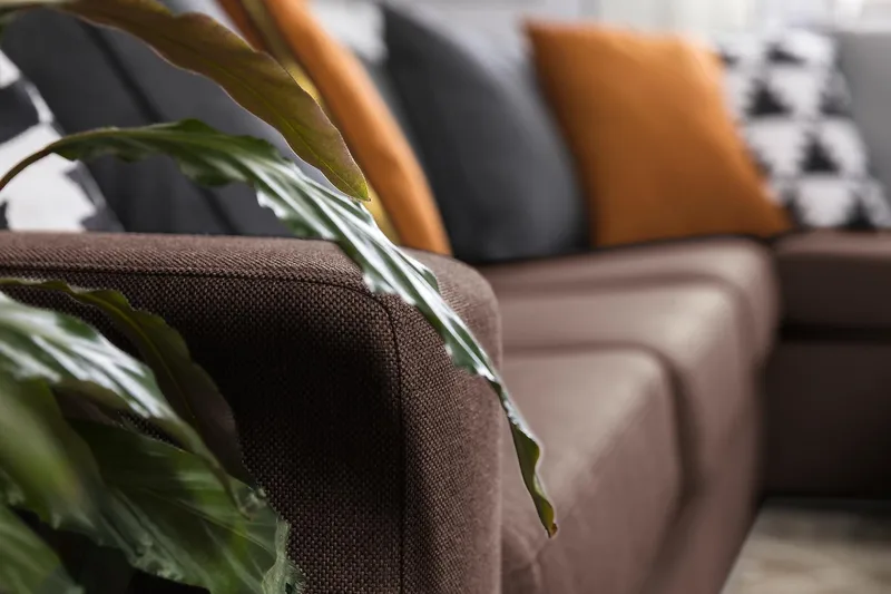 Crazy 6-personers Vendbar L-formet X-Large Hjørnesofa i Stof - Brun - Møbler - Sofaer - Hjørnesofa