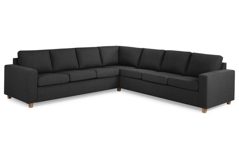Crazy 6-personers Vendbar L-formet X-Large Hjørnesofa i Stof - Antracit - Møbler - Sofaer - Hjørnesofa