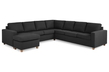 Crazy 6-personers Venstrevendt U-formet Large Hjørnesofa med Chaiselong i Stof - Antracit - Møbler - Sofaer - Hjørnesofa - Hjørnesofa med chaiselong