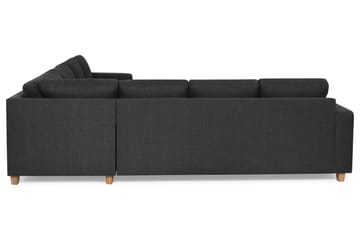 Crazy 6-personers Venstrevendt U-formet Large Hjørnesofa med Chaiselong i Stof - Antracit - Møbler - Sofaer - Hjørnesofa - Hjørnesofa med chaiselong