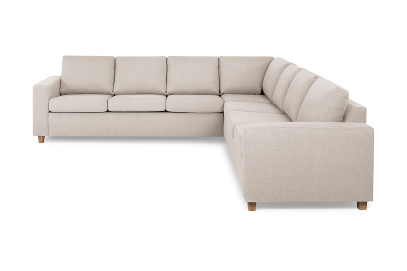 Crazy 6-personers Vendbar L-formet X-Large Hjørnesofa i Stof - Beige - Møbler - Sofaer - Hjørnesofa