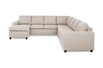 Crazy 6-personers Venstrevendt U-formet Large Hjørnesofa med Chaiselong i Stof