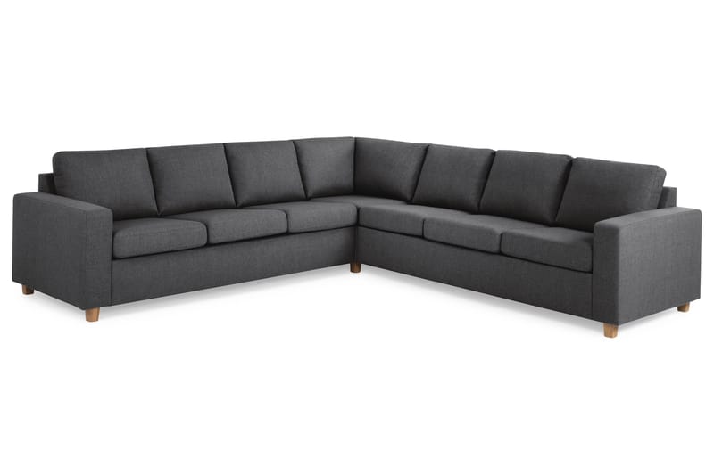 Crazy 6-personers Vendbar L-formet X-Large Hjørnesofa i Stof - Mørkegrå - Møbler - Sofaer - Hjørnesofa