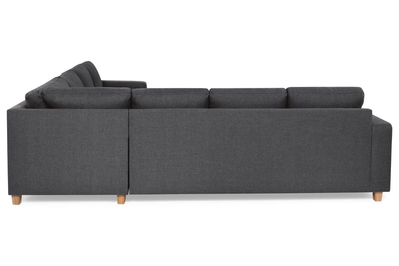 Crazy 6-personers Venstrevendt U-formet Large Hjørnesofa med Chaiselong i Stof - Mørkegrå - Møbler - Sofaer - Hjørnesofa - Hjørnesofa med chaiselong