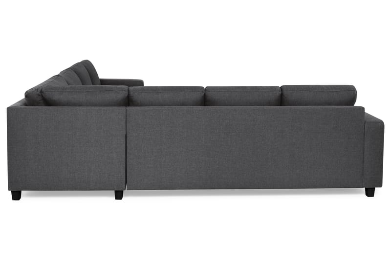 Crazy 6-personers Venstrevendt U-formet Large Hjørnesofa med Chaiselong i Stof - Mørkegrå - Møbler - Sofaer - Hjørnesofa - Hjørnesofa med chaiselong