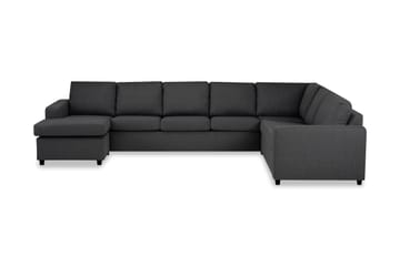 Crazy 6-personers Venstrevendt U-formet X-Large Hjørnesofa med Chaiselong i Stof