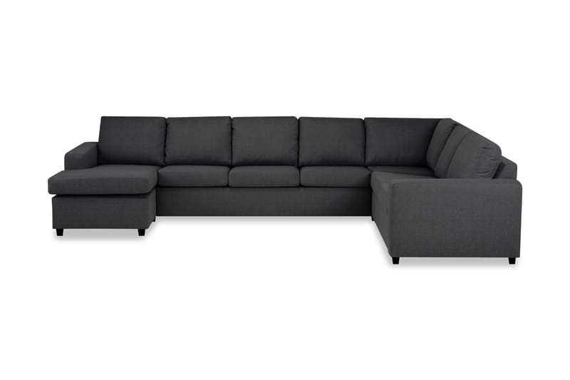 Crazy 6-personers Venstrevendt U-formet X-Large Hjørnesofa med Chaiselong i Stof - Mørkegrå - Møbler - Sofaer - Hjørnesofa - Hjørnesofa med chaiselong