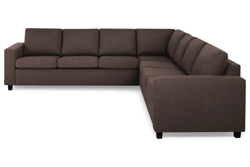 Crazy 6-personers Vendbar L-formet X-Large Hjørnesofa i Stof - Brun - Møbler - Sofaer - Hjørnesofa