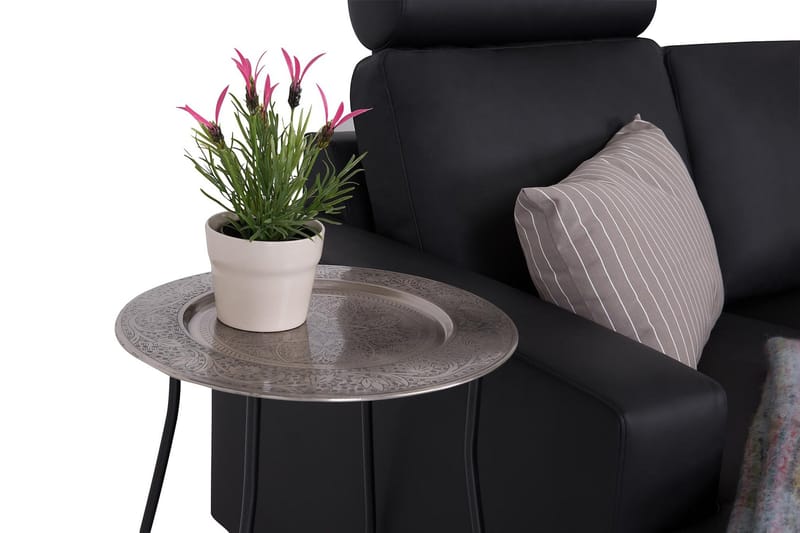 Crazy 6-personers Venstrevendt U-formet X-Large Hjørnesofa med Chaiselong i Kunstlæder - Sort - Møbler - Sofaer - Hjørnesofa - Hjørnesofa med chaiselong