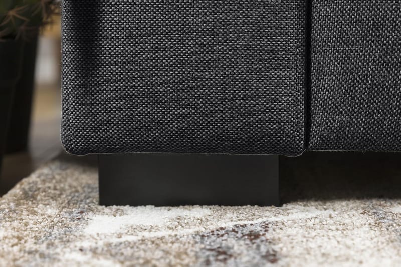 Crazy 6-personers Vendbar L-formet X-Large Hjørnesofa i Stof - Mørkegrå - Møbler - Sofaer - Hjørnesofa