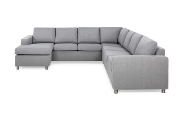 Crazy 6-personers Venstrevendt U-formet Large Hjørnesofa med Chaiselong i Stof