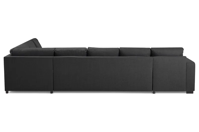 Crazy 6-personers Venstrevendt U-formet X-Large Hjørnesofa med Chaiselong i Stof - Mørkegrå - Møbler - Sofaer - Hjørnesofa - Hjørnesofa med chaiselong