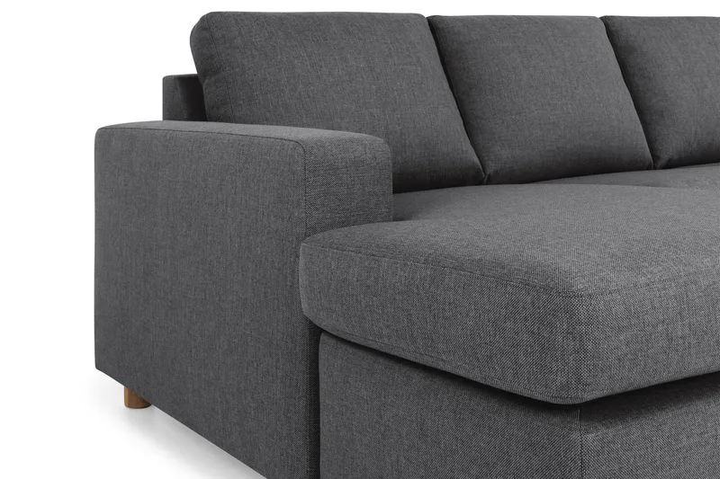 Crazy 6-personers Venstrevendt U-formet Large Hjørnesofa med Chaiselong i Stof - Mørkegrå - Møbler - Sofaer - Hjørnesofa - Hjørnesofa med chaiselong