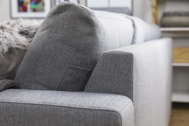 Crazy 6-personers Venstrevendt U-formet X-Large Hjørnesofa med Chaiselong i Stof - Grå - Møbler - Sofaer - Hjørnesofa - Hjørnesofa med chaiselong