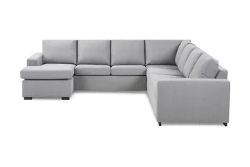 Crazy 6-personers Venstrevendt U-formet Large Hjørnesofa med Chaiselong i Stof