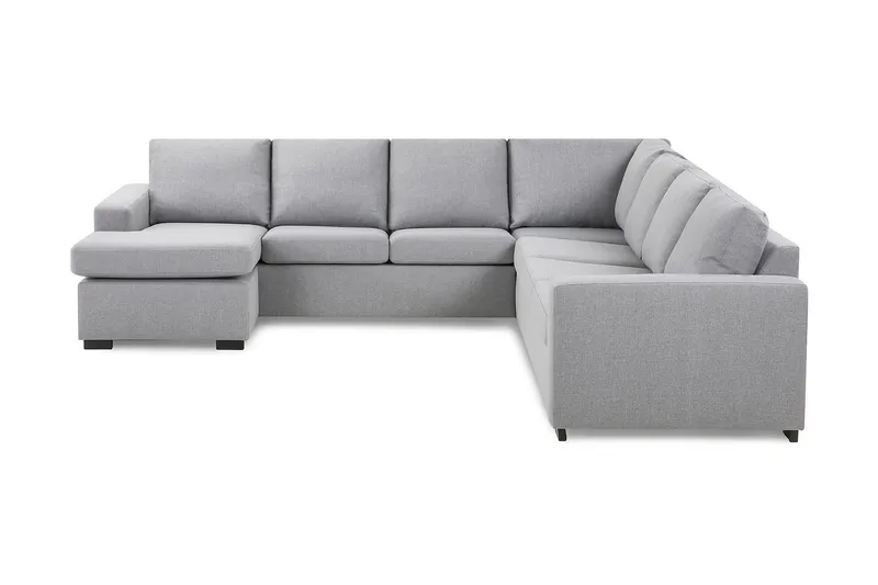 Crazy 6-personers Venstrevendt U-formet Large Hjørnesofa med Chaiselong i Stof - Grå - Møbler - Sofaer - Hjørnesofa - Hjørnesofa med chaiselong