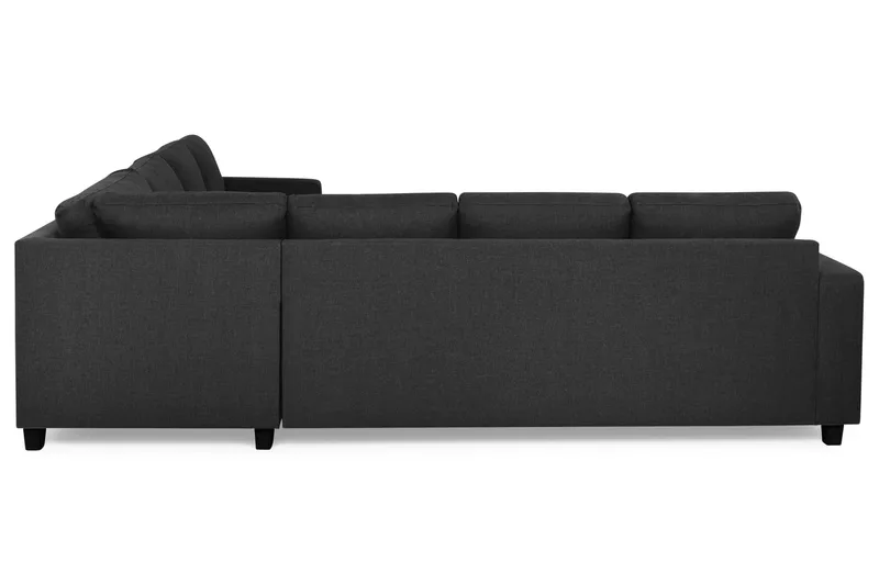 Crazy 6-personers Vendbar L-formet X-Large Hjørnesofa i Stof - Antracit - Møbler - Sofaer - Hjørnesofa