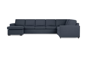 Crazy 6-personers Venstrevendt U-formet X-Large Hjørnesofa med Chaiselong i Stof