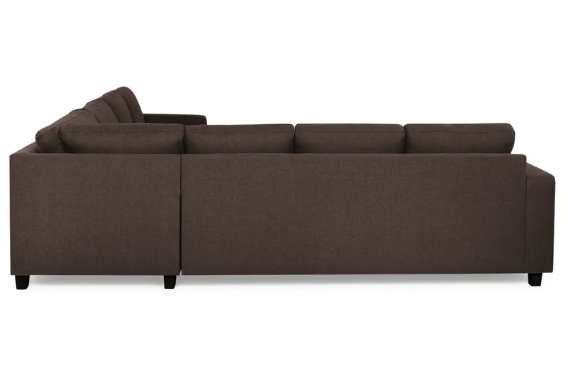 Crazy 6-personers Vendbar L-formet X-Large Hjørnesofa i Stof - Brun - Møbler - Sofaer - Hjørnesofa