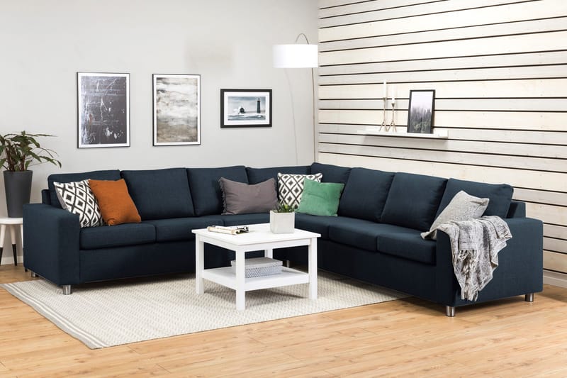 Crazy 6-personers Vendbar L-formet X-Large Hjørnesofa i Stof - Blå - Møbler - Sofaer - Hjørnesofa