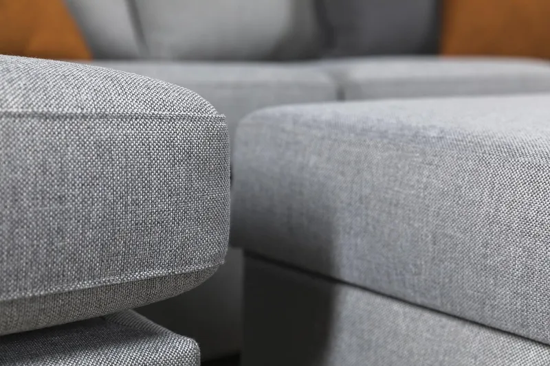 Crazy 6-personers Venstrevendt U-formet Large Hjørnesofa med Chaiselong i Stof - Grå - Møbler - Sofaer - Hjørnesofa - Hjørnesofa med chaiselong