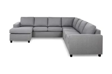 Crazy 6-personers Venstrevendt U-formet Large Hjørnesofa med Chaiselong i Stof