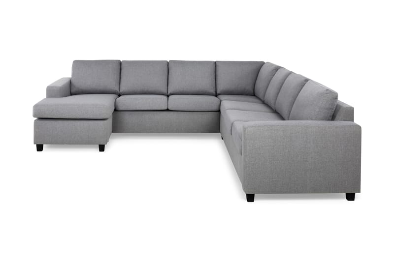 Crazy 6-personers Venstrevendt U-formet Large Hjørnesofa med Chaiselong i Stof - Grå - Møbler - Sofaer - Hjørnesofa - Hjørnesofa med chaiselong