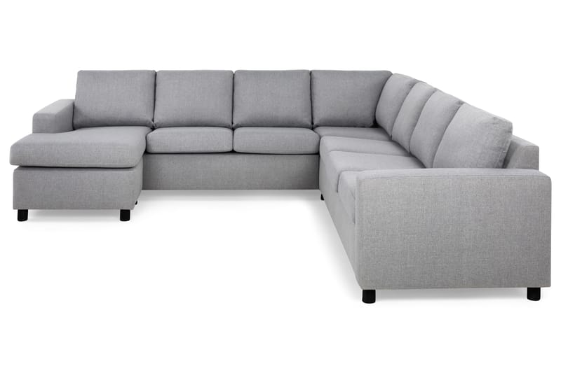 Crazy 6-personers Venstrevendt U-formet Large Hjørnesofa med Chaiselong i Stof - Grå - Møbler - Sofaer - Hjørnesofa - Hjørnesofa med chaiselong