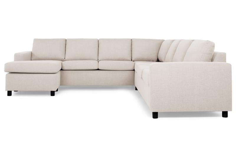 Crazy 6-personers Venstrevendt U-formet Large Hjørnesofa med Chaiselong i Stof - Beige - Møbler - Sofaer - Hjørnesofa