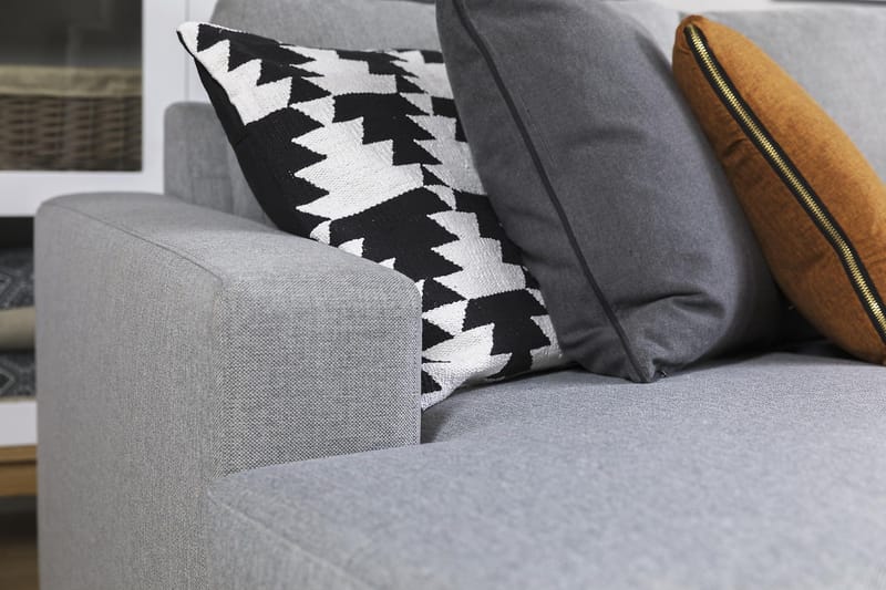 Crazy 6-personers Venstrevendt U-formet X-Large Hjørnesofa med Chaiselong i Stof - Grå - Møbler - Sofaer - Hjørnesofa - Hjørnesofa med chaiselong