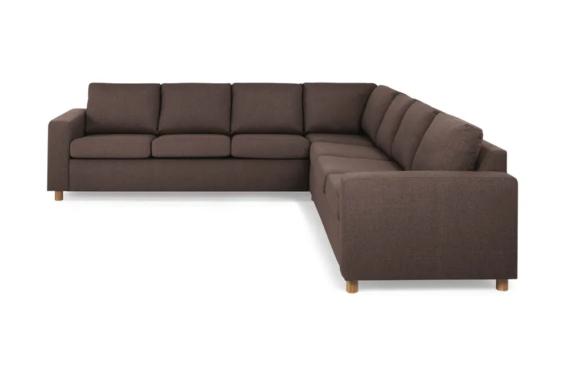Crazy 6-personers Vendbar L-formet X-Large Hjørnesofa i Stof, Brun