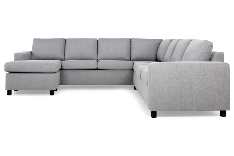 Crazy 6-personers Venstrevendt U-formet Large Hjørnesofa med Chaiselong i Stof - Grå - Møbler - Sofaer - Hjørnesofa - Hjørnesofa med chaiselong