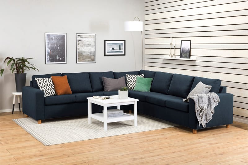 Crazy 6-personers Vendbar L-formet X-Large Hjørnesofa i Stof - Blå - Møbler - Sofaer - Hjørnesofa