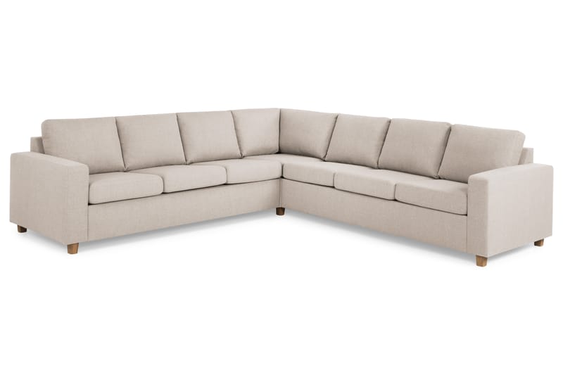 Crazy 6-personers Vendbar L-formet X-Large Hjørnesofa i Stof - Beige - Møbler - Sofaer - Hjørnesofa