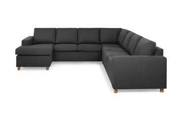 Crazy 6-personers Venstrevendt U-formet Large Hjørnesofa med Chaiselong i Stof