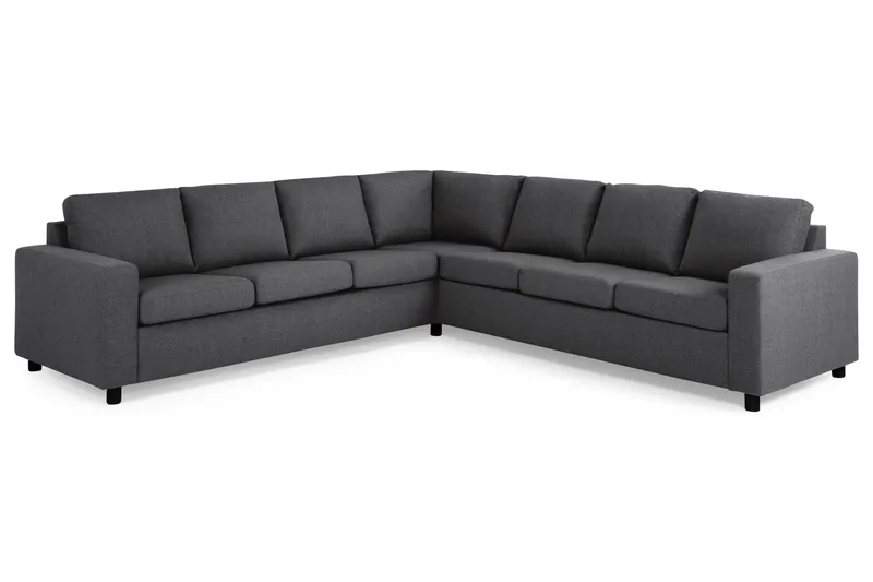 Crazy 6-personers Vendbar L-formet X-Large Hjørnesofa i Stof - Mørkegrå - Møbler - Sofaer - Hjørnesofa