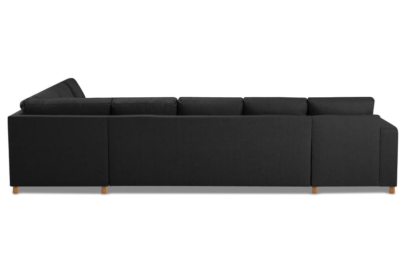 Crazy 6-personers Venstrevendt U-formet X-Large Hjørnesofa med Chaiselong i Stof - Antracit - Møbler - Sofaer - Hjørnesofa - Hjørnesofa med chaiselong