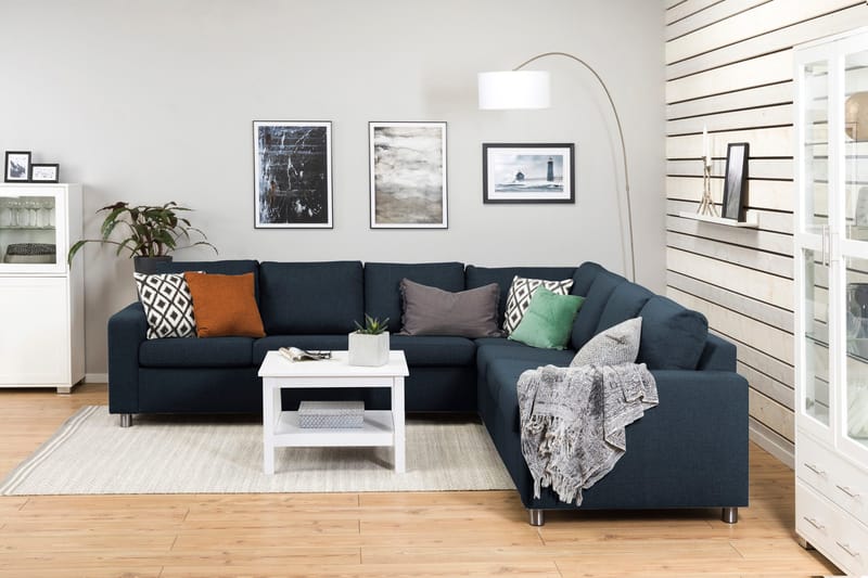Crazy 6-personers Vendbar L-formet X-Large Hjørnesofa i Stof - Blå - Møbler - Sofaer - Hjørnesofa