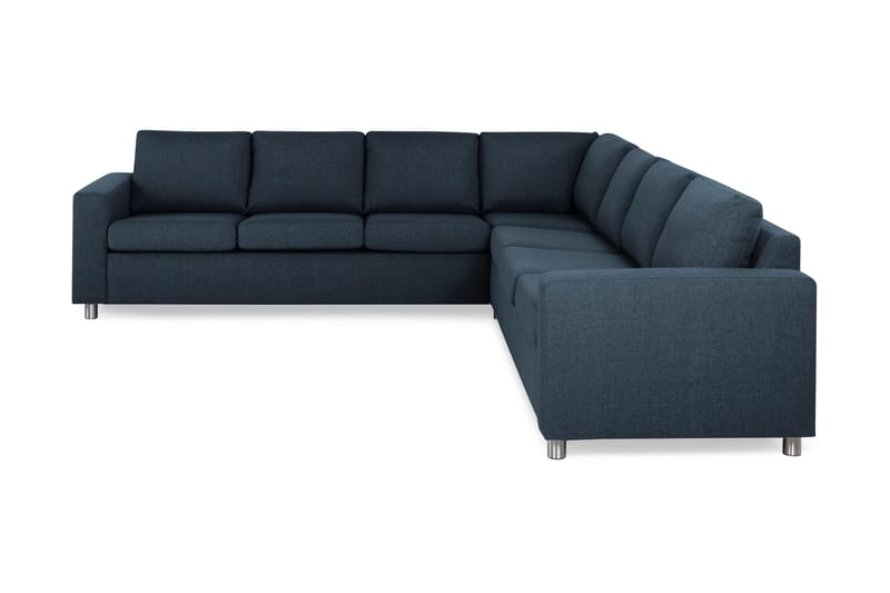 Crazy 6-personers Vendbar L-formet X-Large Hjørnesofa i Stof, Blå