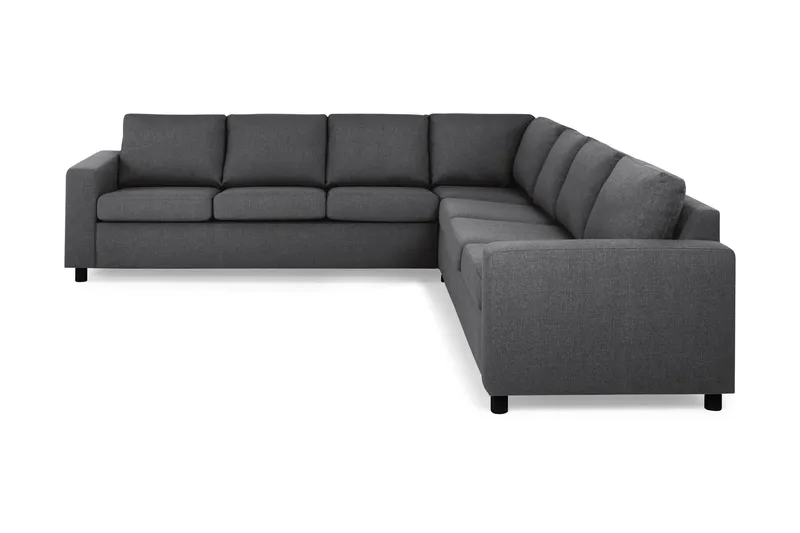 Crazy 6-personers Vendbar L-formet X-Large Hjørnesofa i Stof, Mørkegrå