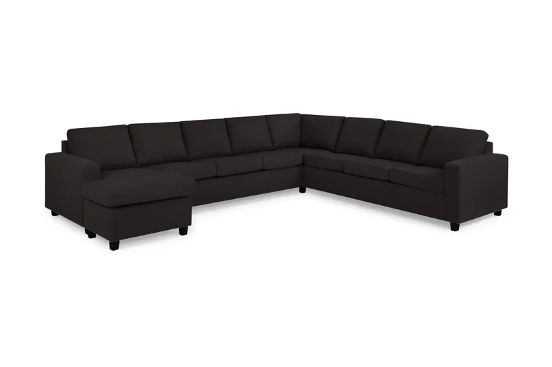 Crazy 7-personers Vendbar U-formet XX-Large Hjørnesofa med Divan i Stof - Mørkegrå / Antracit - Møbler - Sofaer - Hjørnesofa - Hjørnesofa med chaiselong