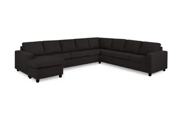 Crazy 7-personers Vendbar U-formet XX-Large Hjørnesofa med Divan i Stof - Antracit - Møbler - Sofaer - Hjørnesofa - Hjørnesofa med chaiselong