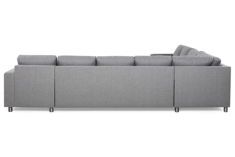 Crazy 7-personers Højrevendt U-formet XX-Large Hjørnesofa med Divan i Stof - Grå - Møbler - Sofaer - Hjørnesofa - Hjørnesofa med chaiselong
