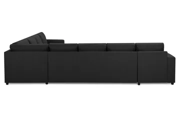 Crazy 7-personers Vendbar U-formet XX-Large Hjørnesofa med Divan i Stof - Antracit - Møbler - Sofaer - Hjørnesofa - Hjørnesofa med chaiselong