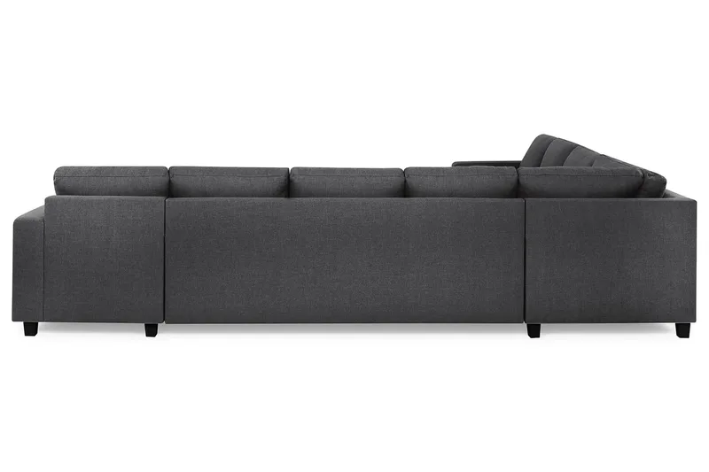Crazy 7-personers Højrevendt U-formet XX-Large Hjørnesofa med Divan i Stof - Mørkegrå - Møbler - Sofaer - Hjørnesofa - Hjørnesofa med chaiselong